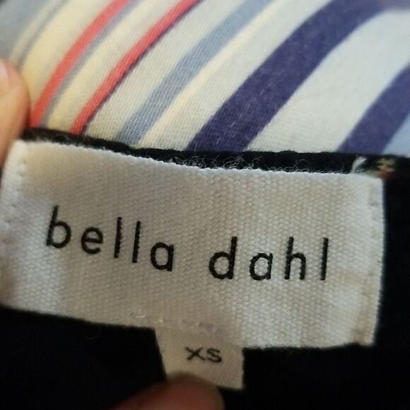 Bella Dahl Black Plaid 100% Rayon Lace Up Tank Dress XS - Picture 14 of 15